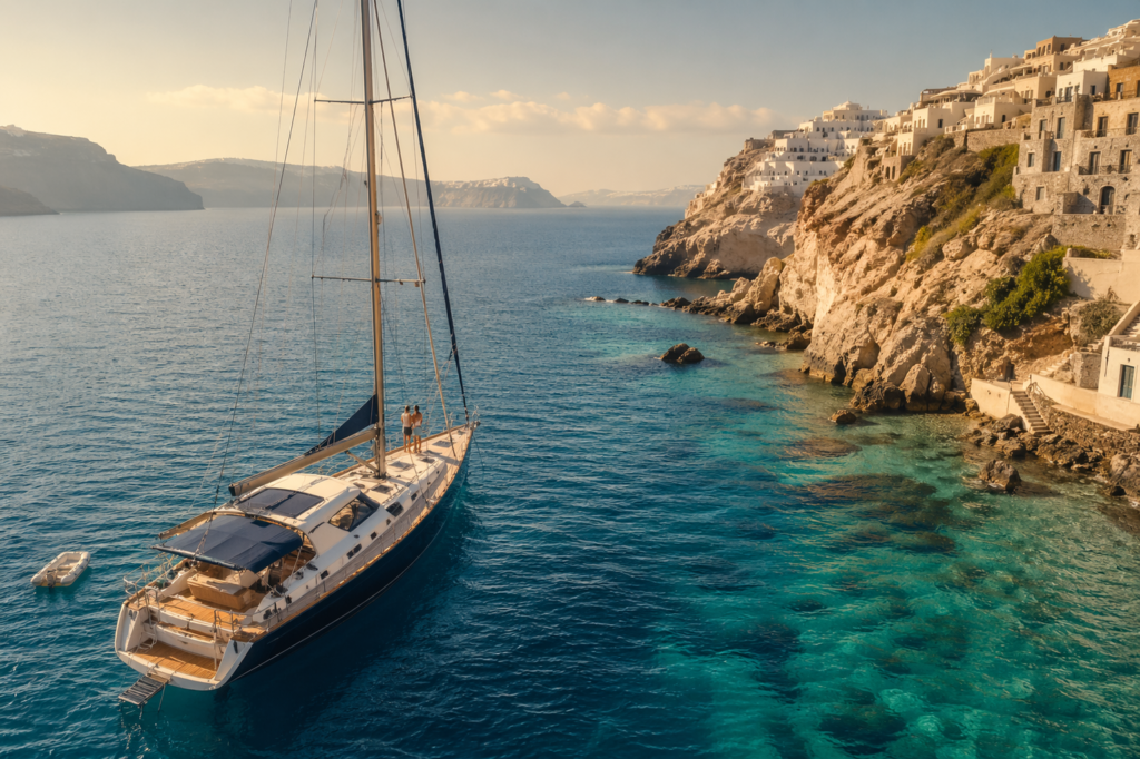 private yacht charter Santorini Greece luxury travel