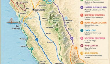 road trip map california 10 scenic routes 2026 overview
