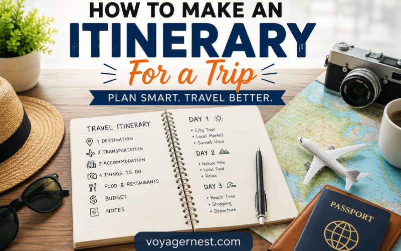 how to make an itinerary for a trip