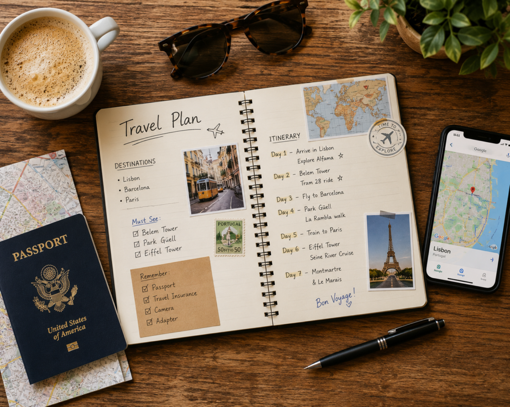 how to make an itinerary for a trip — step-by-step visual guide