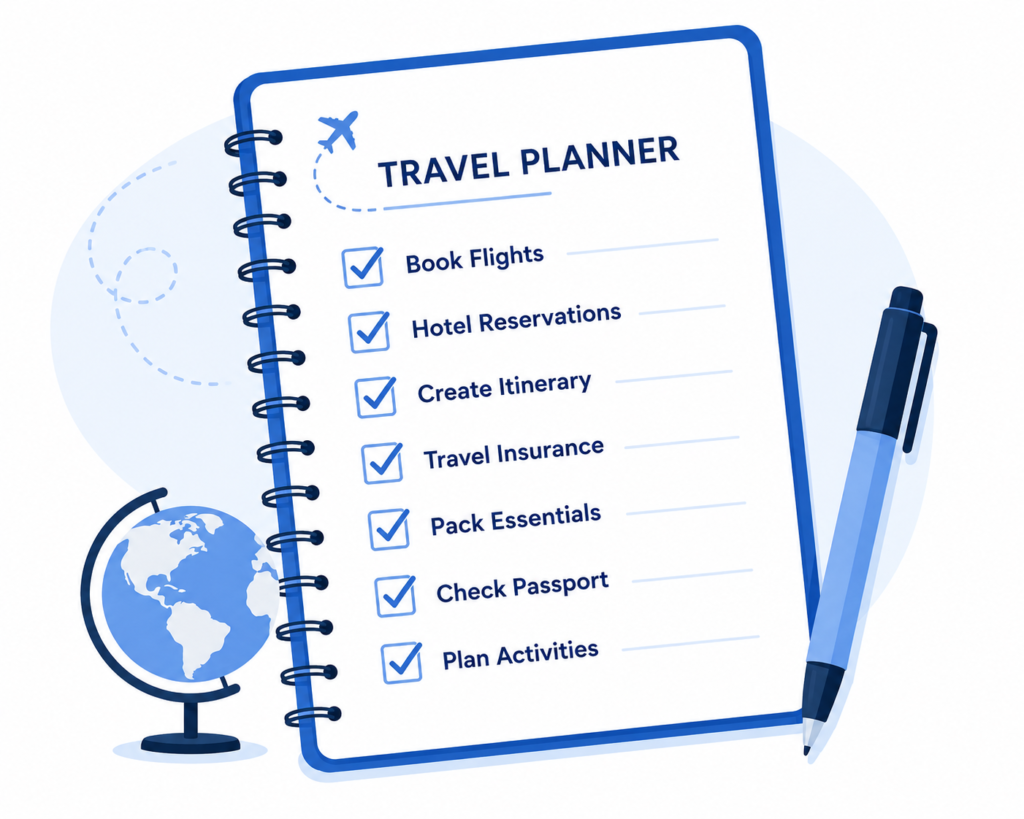 step-by-step framework for how to make an itinerary for a trip